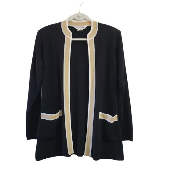 Misook Sweaters - Exclusively Misook Cardigan XS Black Open Front Knit  Acrylic‎ Classic Pockets
